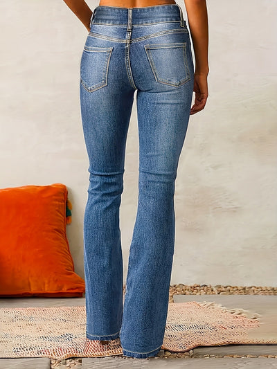 LISA | HØJTALJEDE DAME FLARED JEANS TIL FORÅRET
