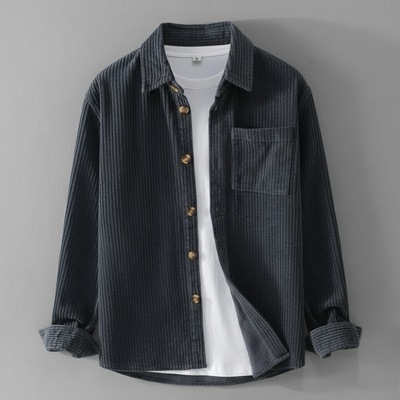 RIVAN | Ribvelour Skjorte