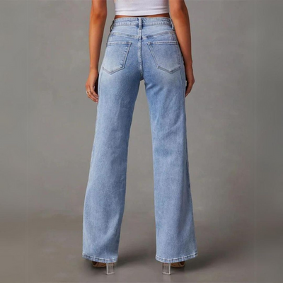 LENA | STILFULDE HØJTALJEDE WIDE-LEG JEANS