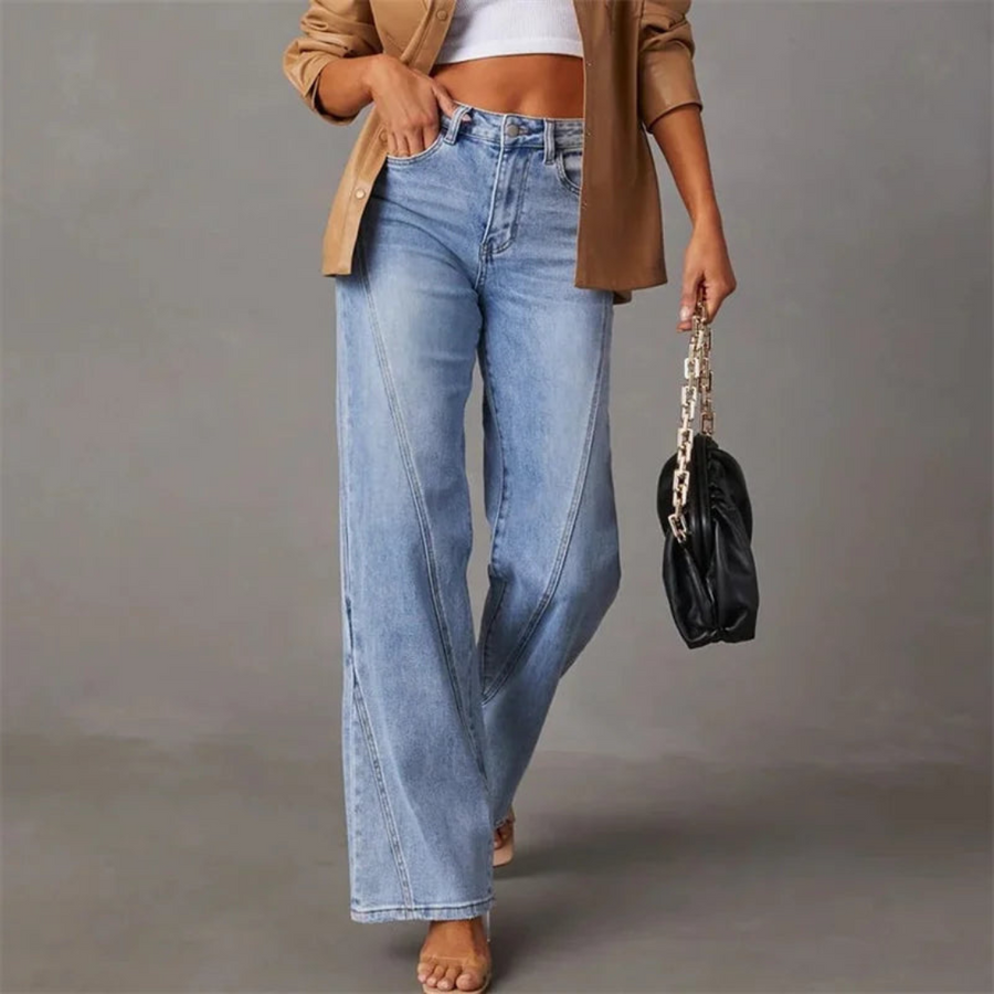 LENA | STILFULDE HØJTALJEDE WIDE-LEG JEANS