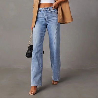 LENA | STILFULDE HØJTALJEDE WIDE-LEG JEANS