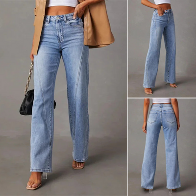 LENA | STILFULDE HØJTALJEDE WIDE-LEG JEANS